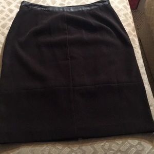 Petite skirt, Brown suede like fabric
